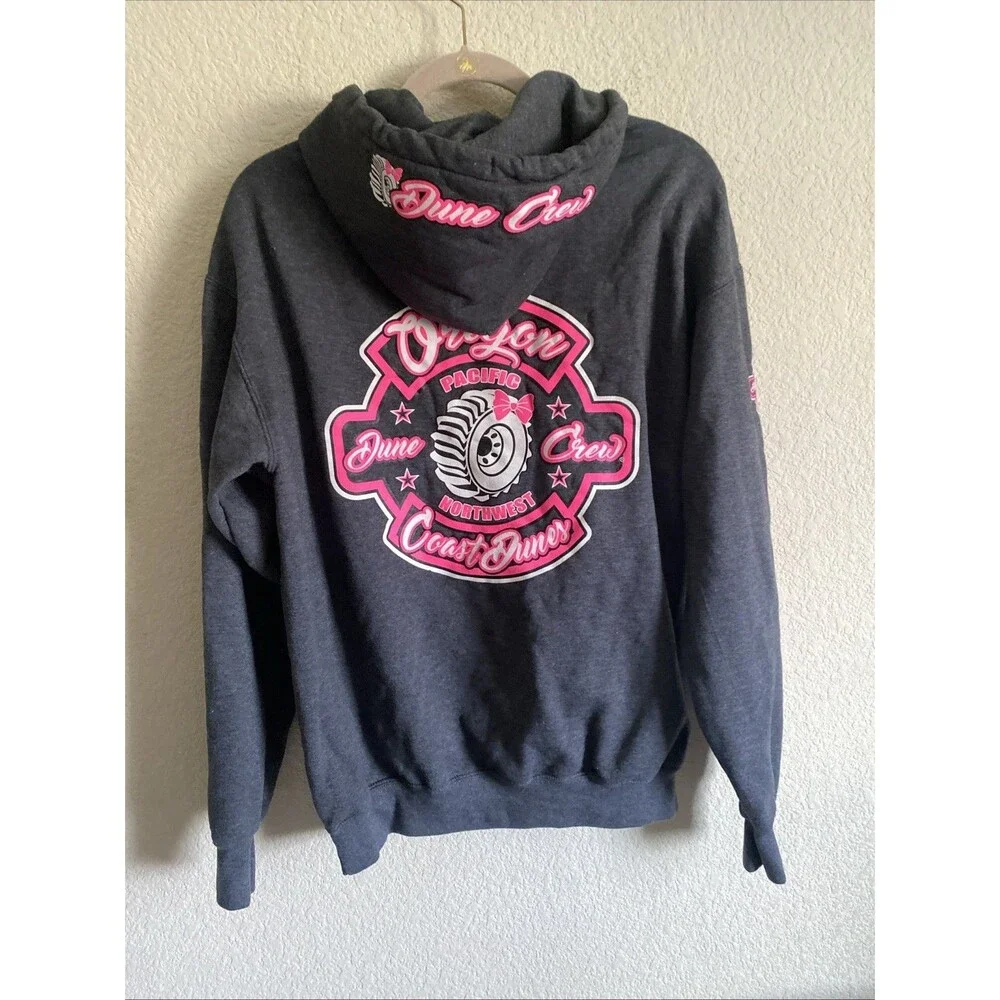 Dune Crew Oregon Coast Hoodie Dirtbike Atv Racing Gray Women Large Sand Utv - Picture 7 of 8